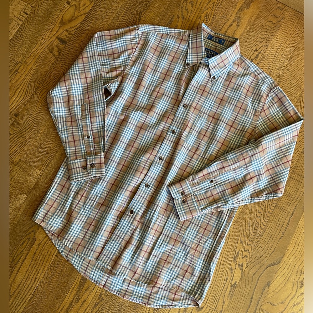 Pendleton Men’s Plaid Button Down - image 1